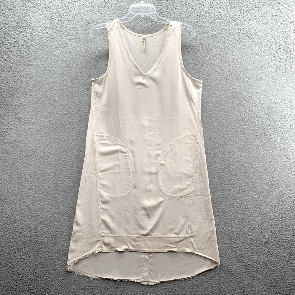 XCVI Dress Women’s Size S Oatmeal Beige Sleeveless Long Midi Boho Preppy Pockets
